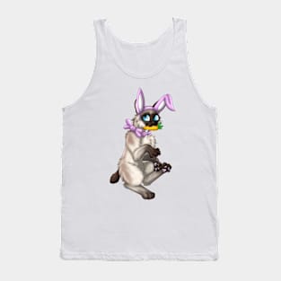 Bobtail BunnyCat: Seal Point (Pink) Tank Top